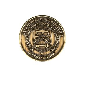 Vintage Bureau of Alcohol Tobacco and Firearms oath of office challenge coin